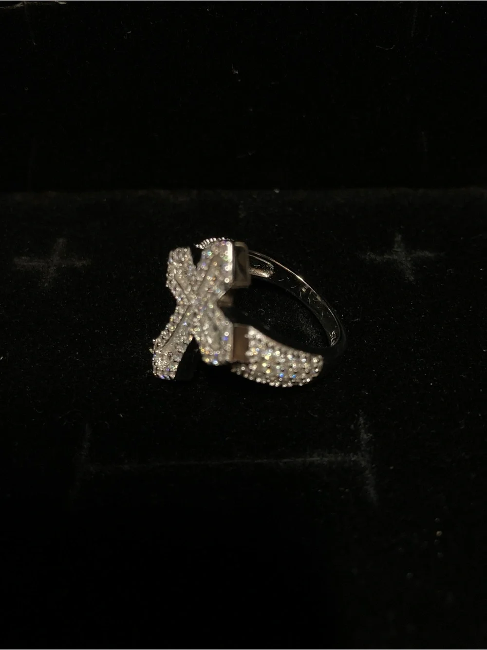 925 Sterling Silver Moissanite Cross Ring 💎✝️ | Size 7